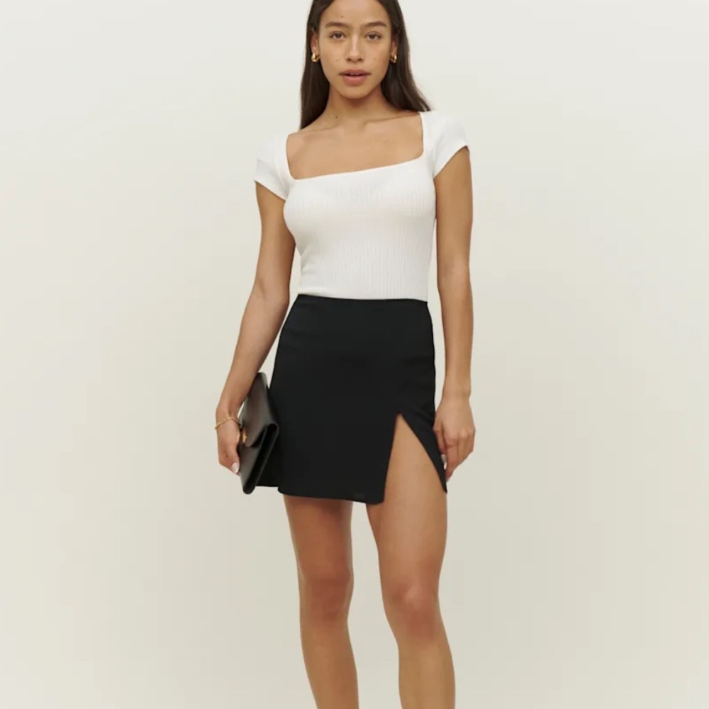 Reformation Margot Skirt Black - Size 2